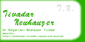 tivadar neuhauzer business card